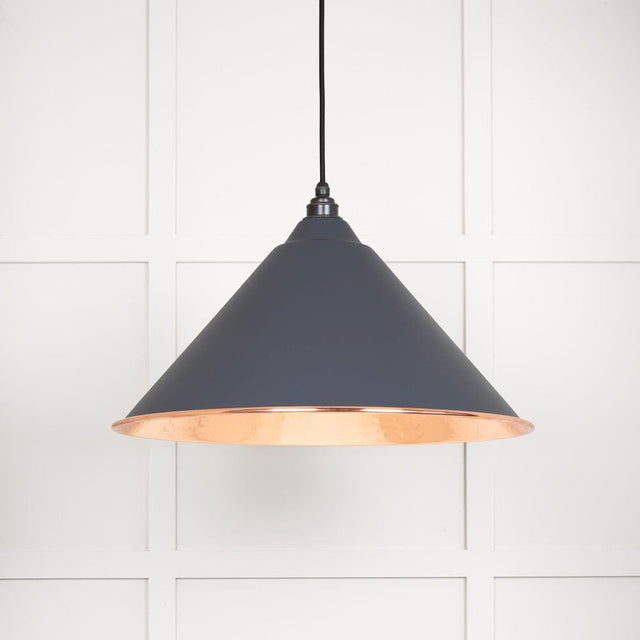 From The Anvil Electrical Hammered Copper / Ceiling Pendants From The Anvil - Hammered Copper Hockley Pendant in Slate
