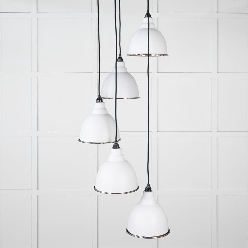 From The Anvil Electrical Hammered Nickel / Cluster Pendants From The Anvil - Hammered Nickel Brindley Cluster Pendant in Flock