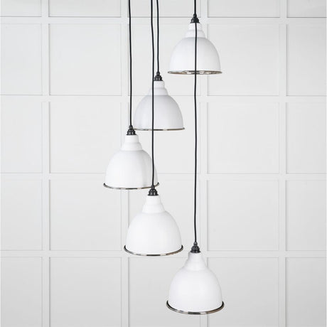From The Anvil Electrical Hammered Nickel / Cluster Pendants From The Anvil - Hammered Nickel Brindley Cluster Pendant in Flock
