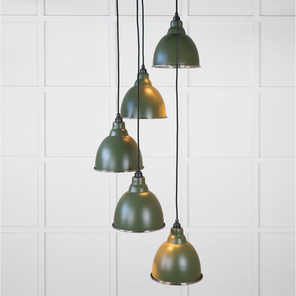From The Anvil Electrical Hammered Nickel / Cluster Pendants From The Anvil - Hammered Nickel Brindley Cluster Pendant in Heath