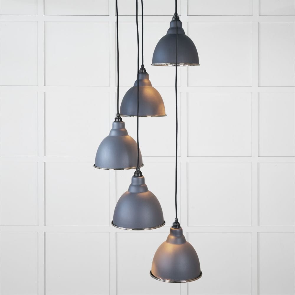 From The Anvil Electrical Hammered Nickel / Cluster Pendants From The Anvil - Hammered Nickel Brindley Cluster Pendant in Slate