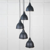 From The Anvil Electrical Hammered Nickel / Cluster Pendants From The Anvil - Hammered Nickel Brindley Cluster Pendant in Soot