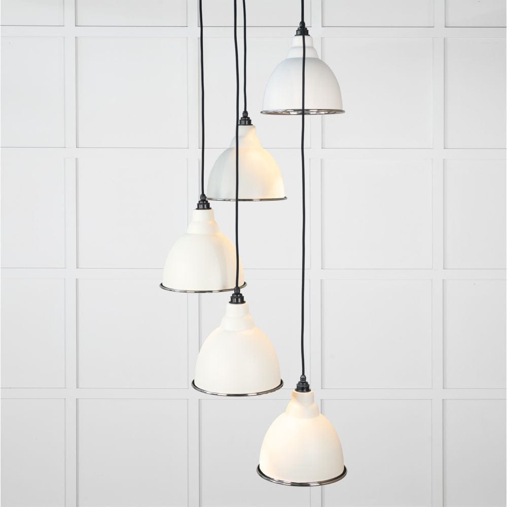 From The Anvil Electrical Hammered Nickel / Cluster Pendants From The Anvil - Hammered Nickel Brindley Cluster Pendant in Teasel
