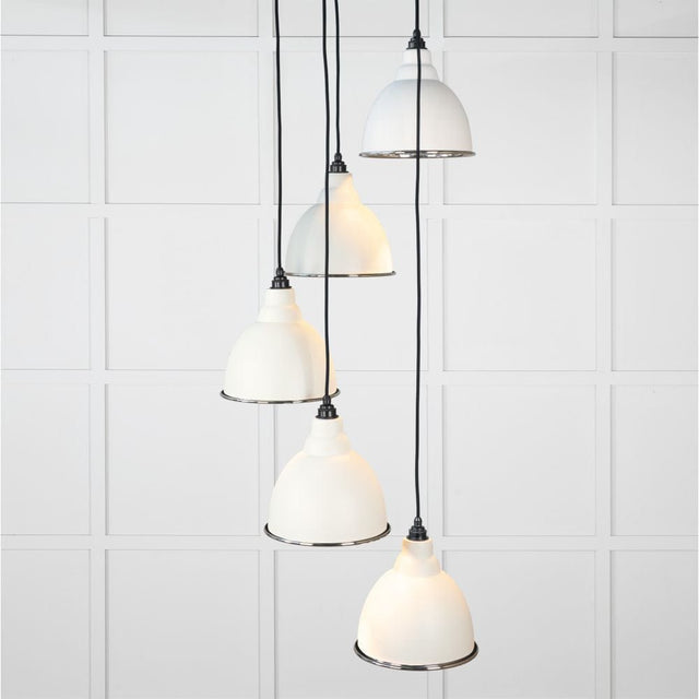 From The Anvil Electrical Hammered Nickel / Cluster Pendants From The Anvil - Hammered Nickel Brindley Cluster Pendant in Teasel