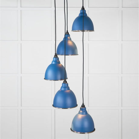 From The Anvil Electrical Hammered Nickel / Cluster Pendants From The Anvil - Hammered Nickel Brindley Cluster Pendant in Upstream