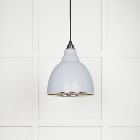 From The Anvil Electrical Hammered Nickel / Ceiling Pendants From The Anvil - Hammered Nickel Brindley Pendant in Birch