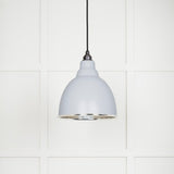 From The Anvil Electrical Hammered Nickel / Ceiling Pendants From The Anvil - Hammered Nickel Brindley Pendant in Birch