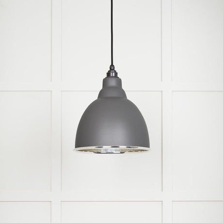From The Anvil Electrical Hammered Nickel / Ceiling Pendants From The Anvil - Hammered Nickel Brindley Pendant in Bluff