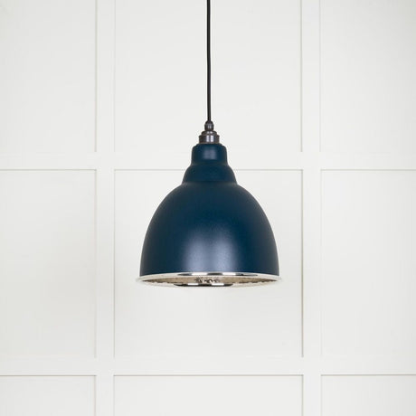 From The Anvil Electrical Hammered Nickel / Ceiling Pendants From The Anvil - Hammered Nickel Brindley Pendant in Dusk