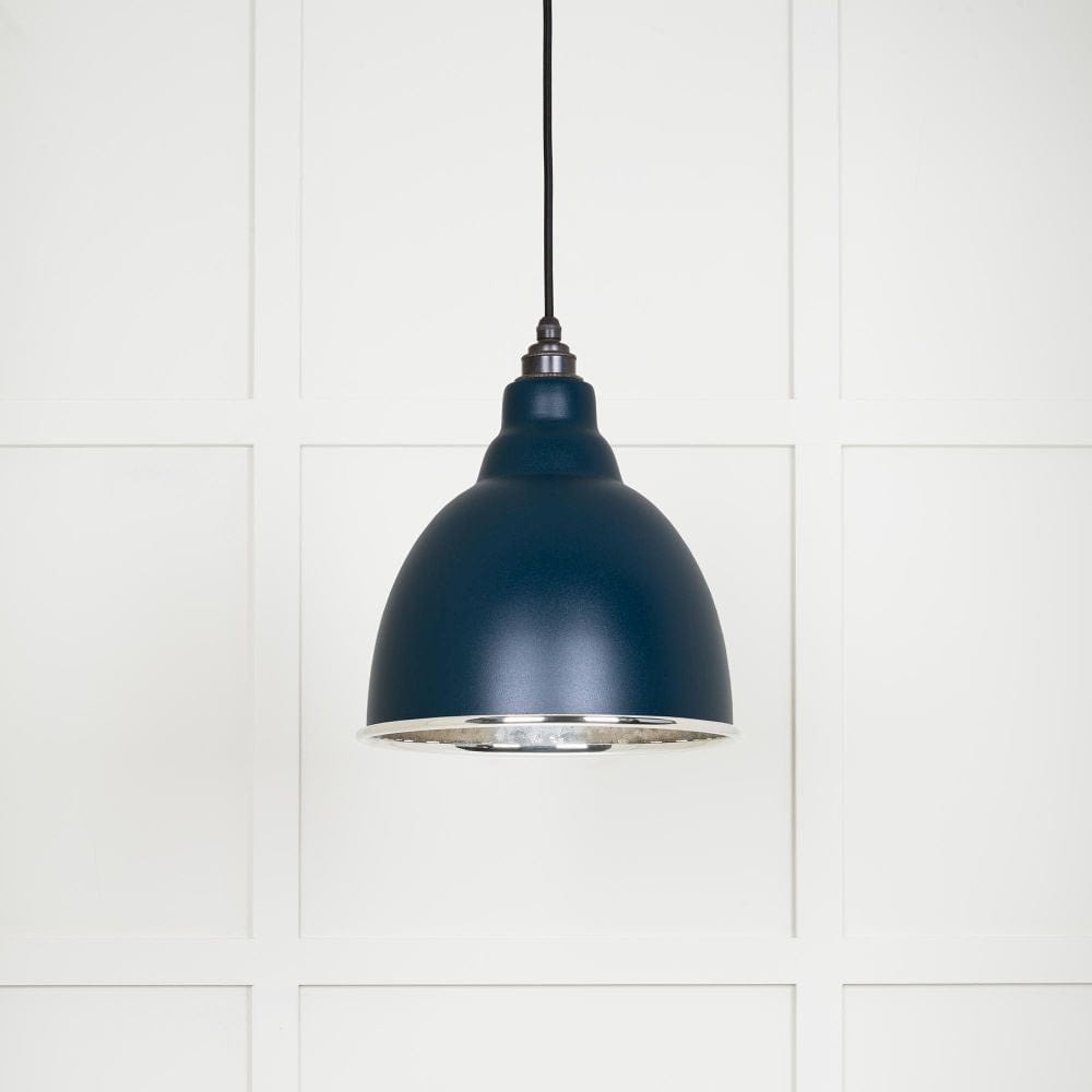 From The Anvil Electrical Hammered Nickel / Ceiling Pendants From The Anvil - Hammered Nickel Brindley Pendant in Dusk