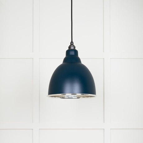 From The Anvil Electrical Hammered Nickel / Ceiling Pendants From The Anvil - Hammered Nickel Brindley Pendant in Dusk