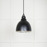 From The Anvil Electrical Hammered Nickel / Ceiling Pendants From The Anvil - Hammered Nickel Brindley Pendant in Elan Black