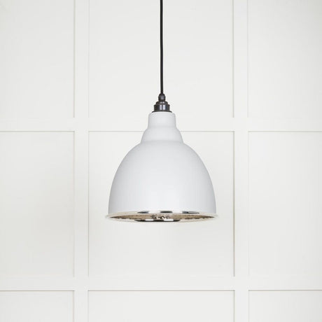 From The Anvil Electrical Hammered Nickel / Ceiling Pendants From The Anvil - Hammered Nickel Brindley Pendant in Flock
