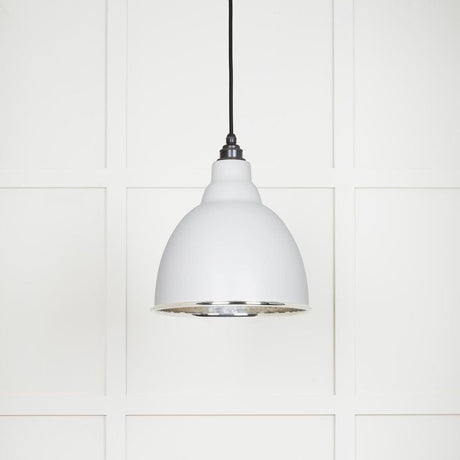 From The Anvil Electrical Hammered Nickel / Ceiling Pendants From The Anvil - Hammered Nickel Brindley Pendant in Flock