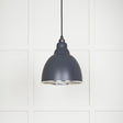 From The Anvil Electrical Hammered Nickel / Ceiling Pendants From The Anvil - Hammered Nickel Brindley Pendant in Slate