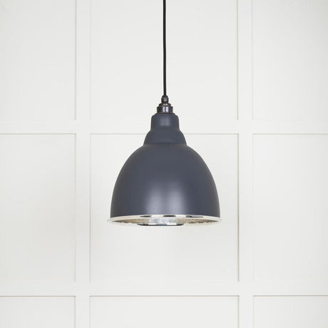 From The Anvil Electrical Hammered Nickel / Ceiling Pendants From The Anvil - Hammered Nickel Brindley Pendant in Slate