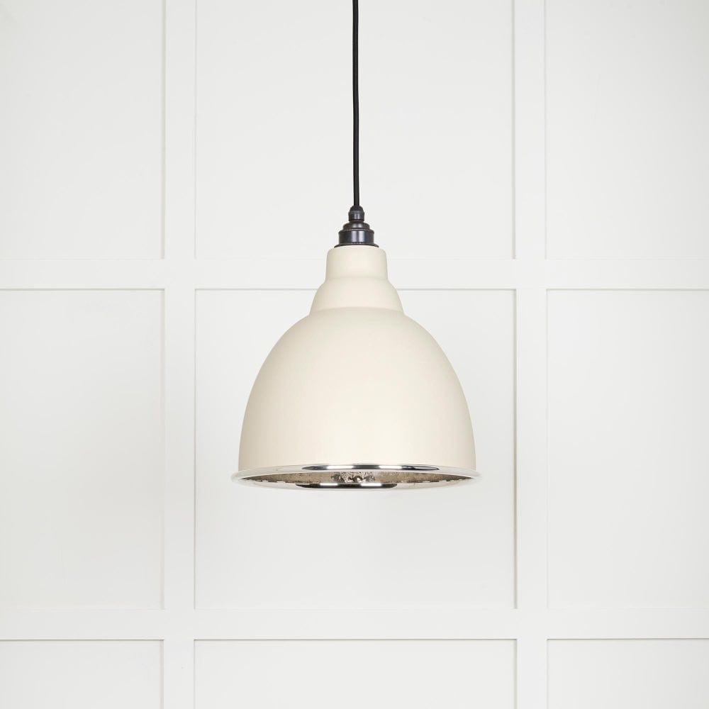 From The Anvil Electrical Hammered Nickel / Ceiling Pendants From The Anvil - Hammered Nickel Brindley Pendant in Teasel