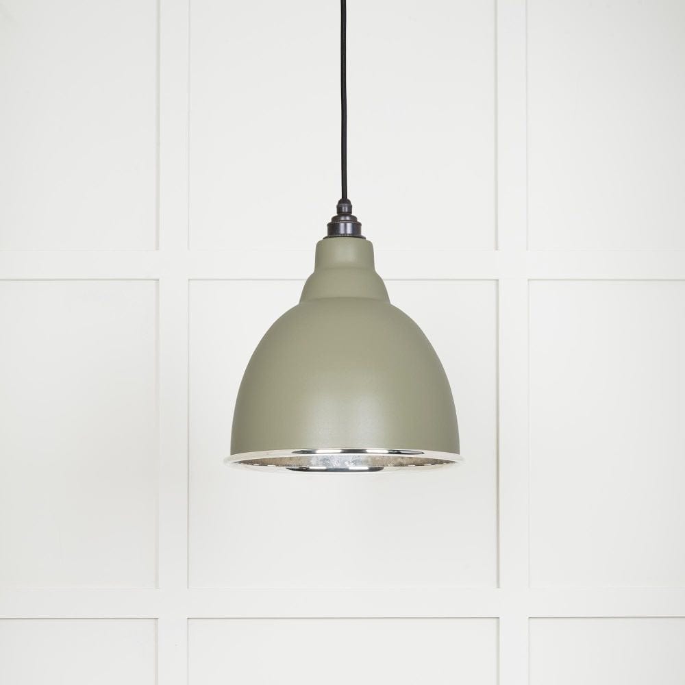 From The Anvil Electrical Hammered Nickel / Ceiling Pendants From The Anvil - Hammered Nickel Brindley Pendant in Tump