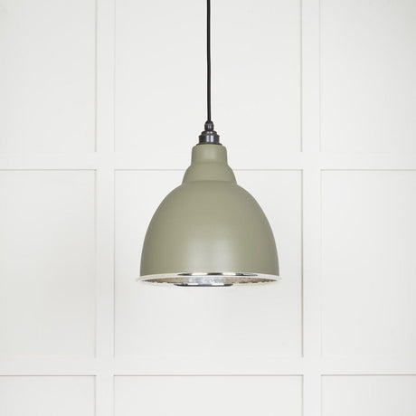 From The Anvil Electrical Hammered Nickel / Ceiling Pendants From The Anvil - Hammered Nickel Brindley Pendant in Tump