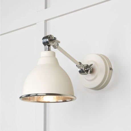 From The Anvil Electrical Hammered Nickel / Wall Lights From The Anvil - Hammered Nickel Brindley Wall Light in Teasel