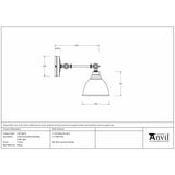From The Anvil Electrical Hammered Nickel / Wall Lights From The Anvil - Hammered Nickel Brindley Wall Light in Tump