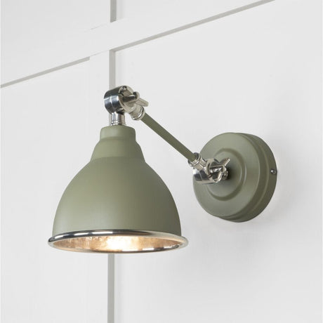 From The Anvil Electrical Hammered Nickel / Wall Lights From The Anvil - Hammered Nickel Brindley Wall Light in Tump