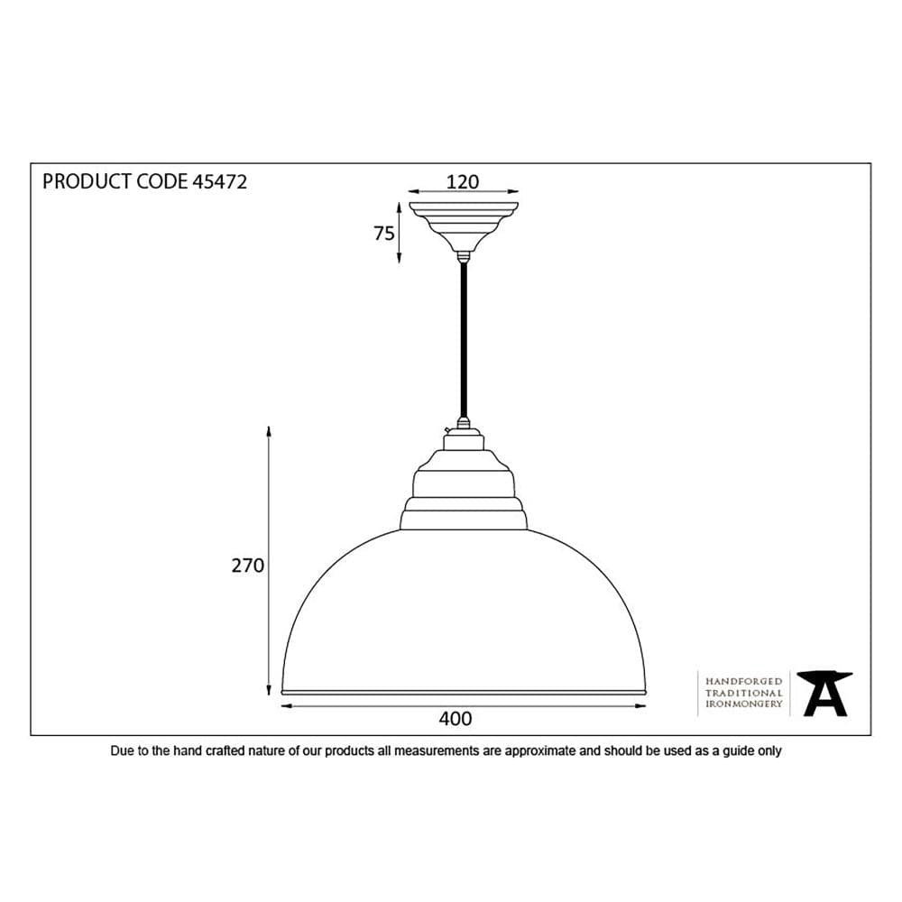 From The Anvil Electrical Hammered Nickel / Ceiling Pendants From The Anvil - Hammered Nickel Harborne Pendant