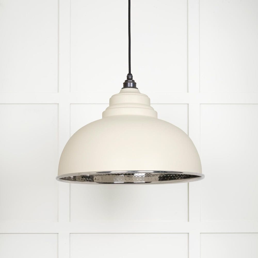 From The Anvil Electrical Hammered Nickel / Ceiling Pendants From The Anvil - Hammered Nickel Harborne Pendant in Teasel