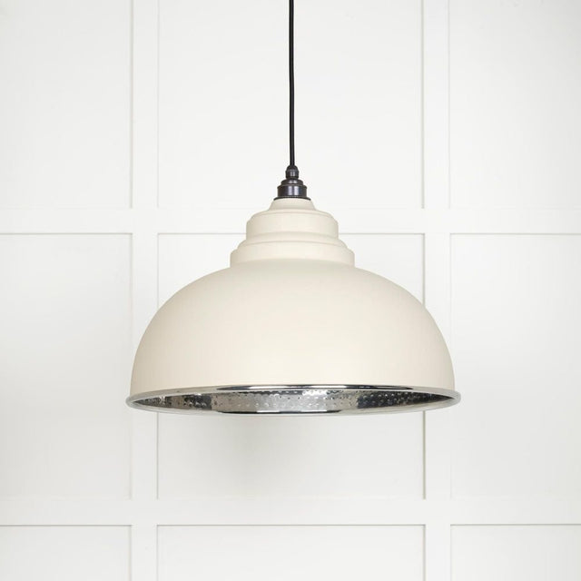 From The Anvil Electrical Hammered Nickel / Ceiling Pendants From The Anvil - Hammered Nickel Harborne Pendant in Teasel