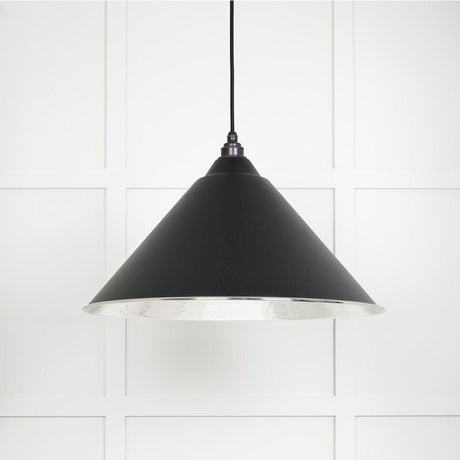 From The Anvil Electrical Hammered Nickel / Ceiling Pendants From The Anvil - Hammered Nickel Hockley Pendant in Elan Black