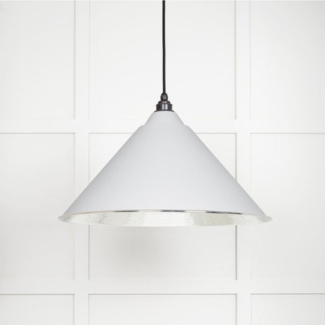 From The Anvil Electrical Hammered Nickel / Ceiling Pendants From The Anvil - Hammered Nickel Hockley Pendant in Flock