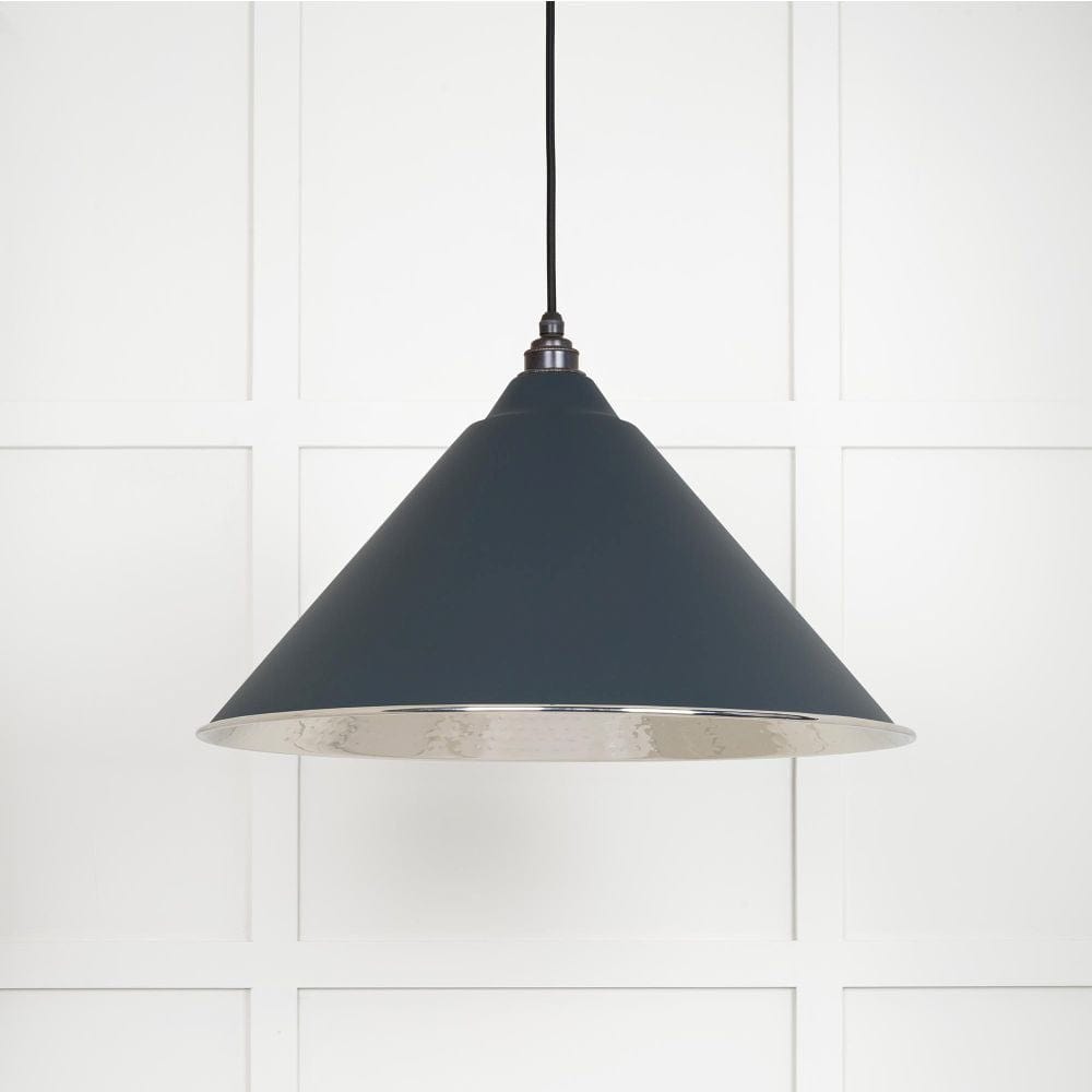 From The Anvil Electrical Hammered Nickel / Ceiling Pendants From The Anvil - Hammered Nickel Hockley Pendant in Soot