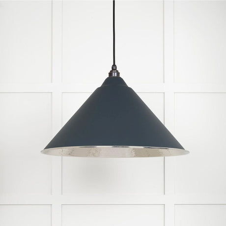 From The Anvil Electrical Hammered Nickel / Ceiling Pendants From The Anvil - Hammered Nickel Hockley Pendant in Soot