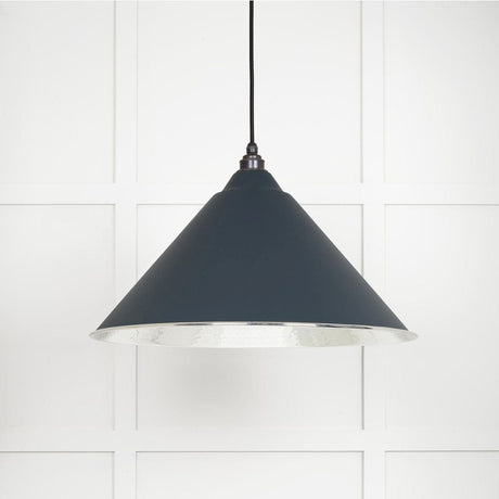 From The Anvil Electrical Hammered Nickel / Ceiling Pendants From The Anvil - Hammered Nickel Hockley Pendant in Soot