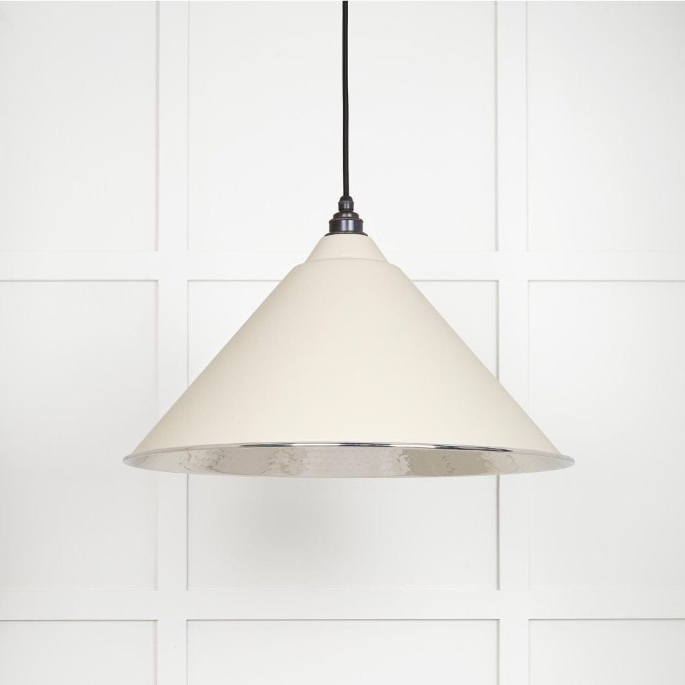From The Anvil Electrical Hammered Nickel / Ceiling Pendants From The Anvil - Hammered Nickel Hockley Pendant in Teasel