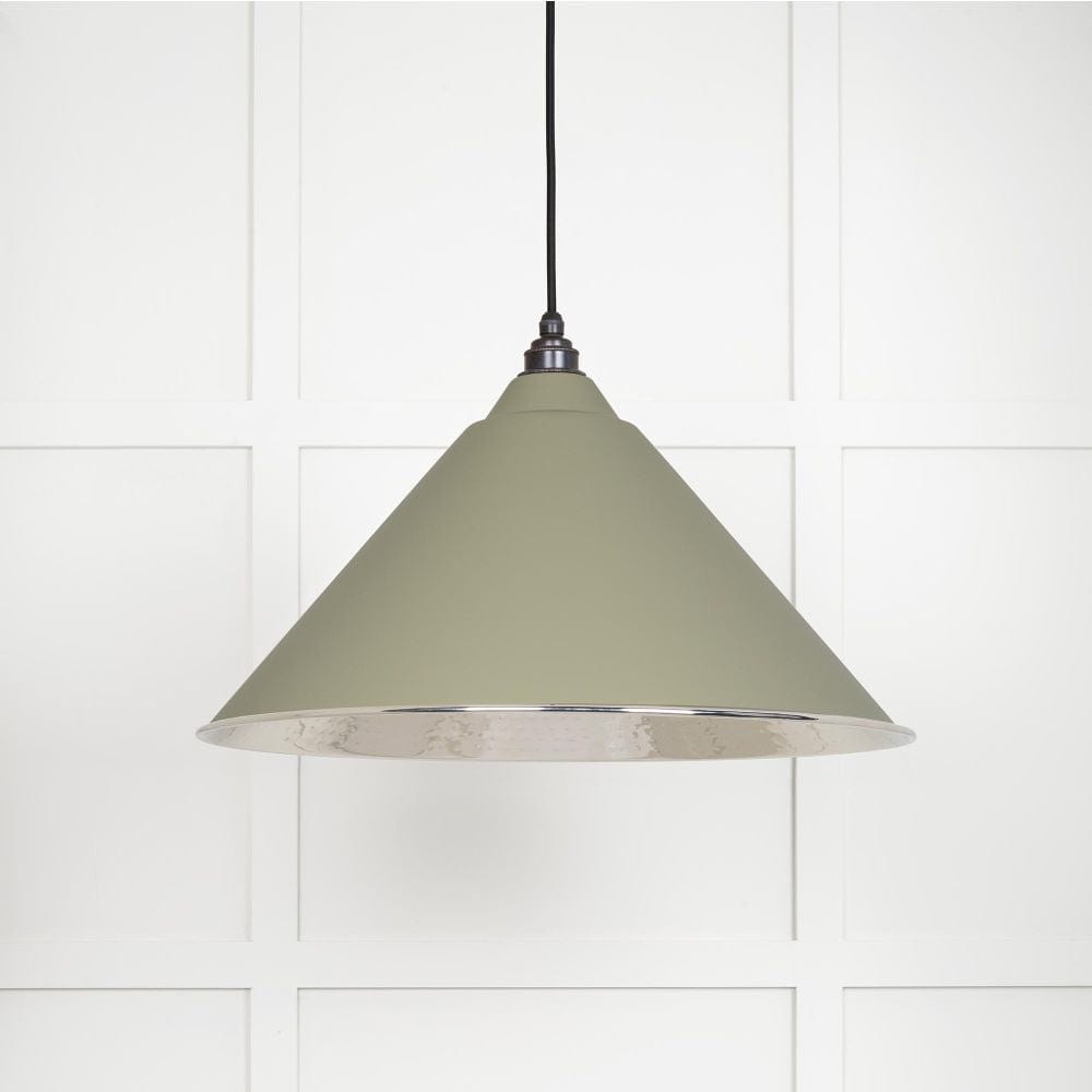 From The Anvil Electrical Hammered Nickel / Ceiling Pendants From The Anvil - Hammered Nickel Hockley Pendant in Tump