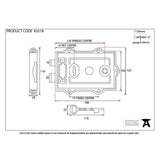 From The Anvil Locks & Latches Iron / Rim Locks From The Anvil - Iron Davenport Rim Lock