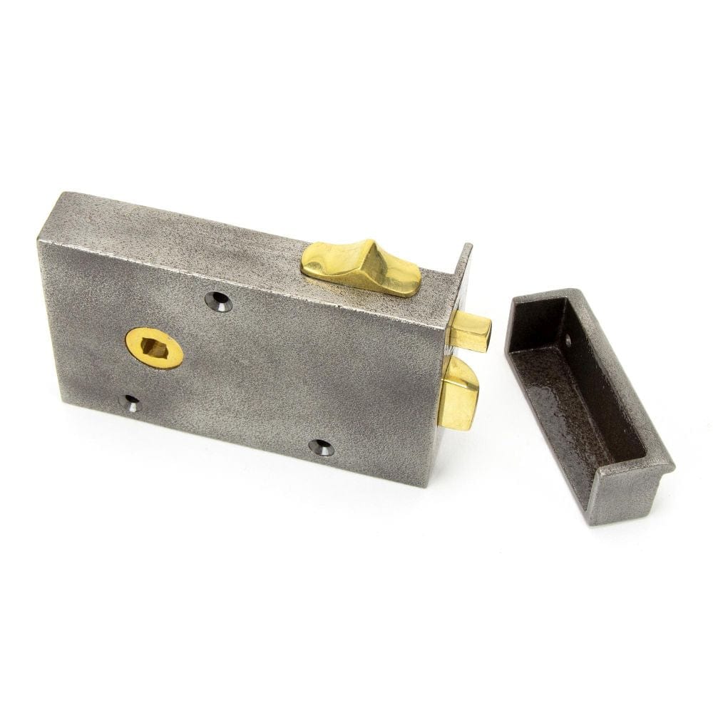From The Anvil Locks & Latches Iron / Rim Latches From The Anvil - Iron Left Hand Bathroom Latch