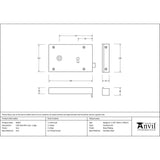 From The Anvil Locks & Latches Iron / Rim Locks From The Anvil - Iron Left Hand Rim Lock - Large