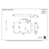 From The Anvil Locks & Latches Iron / Rim Locks From The Anvil - Iron Left Hand Rim Lock - Small