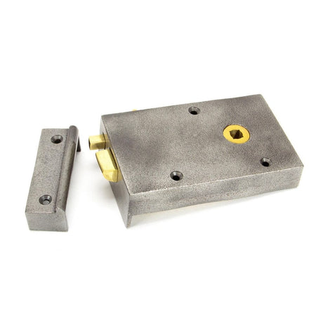 From The Anvil Locks & Latches Iron / Rim Latches From The Anvil - Iron Right Hand Bathroom Latch
