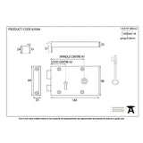 From The Anvil Locks & Latches Iron / Rim Locks From The Anvil - Iron Right Hand Rim Lock - Small