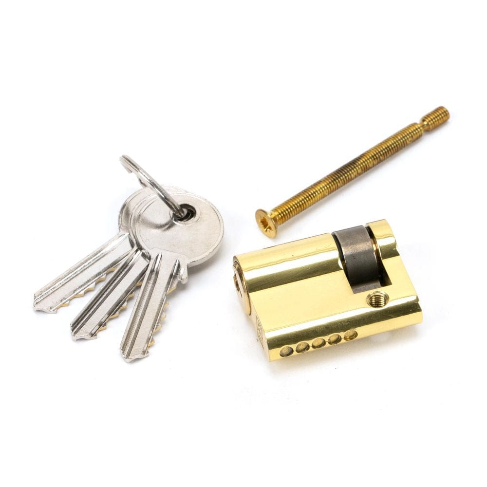 From The Anvil Locks & Latches Lacquered Brass / Euro Cylinders Single / 30 x 10mm From The Anvil - Lacquered Brass 30/10 5pin Single Cylinder