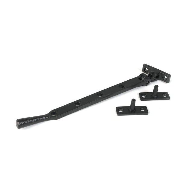 From The Anvil Window Furniture Matt Black / 10"/250mm From The Anvil - Matt Black 10" Hammered Newbury Stay