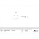 From The Anvil Door Furniture Matt Black / Door Edge Pull / Round From The Anvil - Matt Black 34mm Round Finger Edge Pull