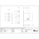 From The Anvil Locks & Latches Matt Black / Sliding Door Locks From The Anvil - Matt Black 50mm Sliding Door Lock