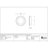 From The Anvil Door Furniture Matt Black / Flush Handle / Round From The Anvil - Matt Black 60mm Art Deco Round Pull