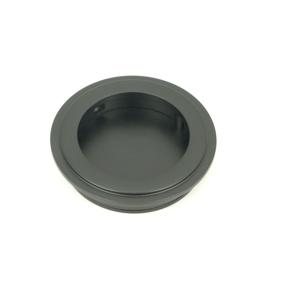From The Anvil Door Furniture Matt Black / Flush Handle / Round From The Anvil - Matt Black 60mm Art Deco Round Pull