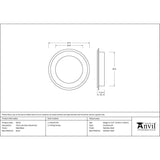 From The Anvil Door Furniture Matt Black / Flush Handle / Round From The Anvil - Matt Black 75mm Art Deco Round Pull