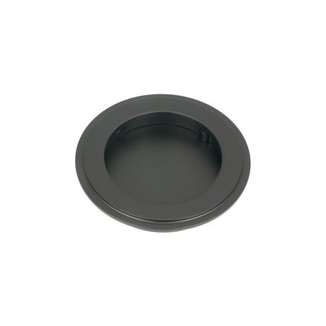 From The Anvil Door Furniture Matt Black / Flush Handle / Round From The Anvil - Matt Black 75mm Art Deco Round Pull